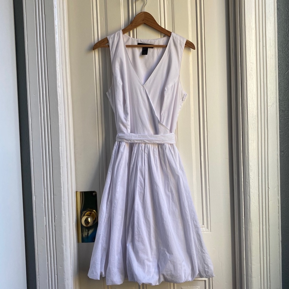 Ashley Stewart White Cotton Summer Dress